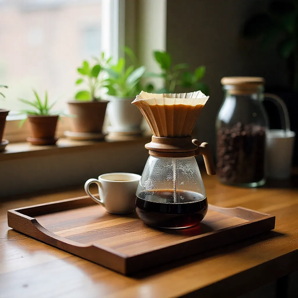 Moderne kaffestation med minimalistisk design